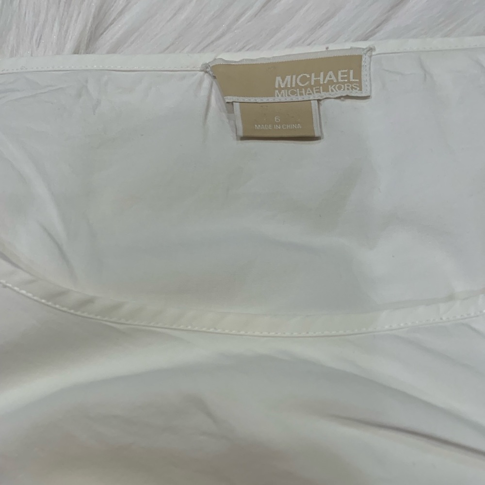 Michael Kors White Ruffle Blouse - Picture 2 of 5